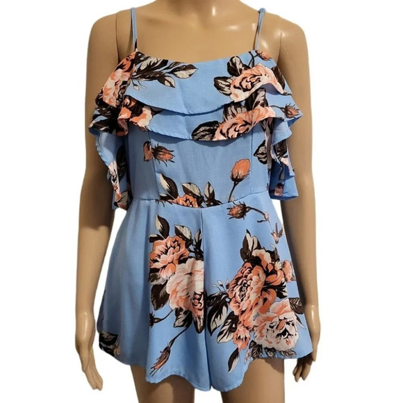 Charlotte Russe Pants - Floral Romper By Charlotte Russe (size S)